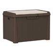 vidaXL Patio Storage Box with Seat Cushion Brown 33 gal PP
