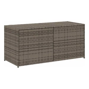 vidaXL Garden Storage Box Gray 74.8 Gal Poly Rattan