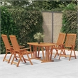 vidaXL Folding Patio Chairs 4 pcs Solid Wood Eucalyptus