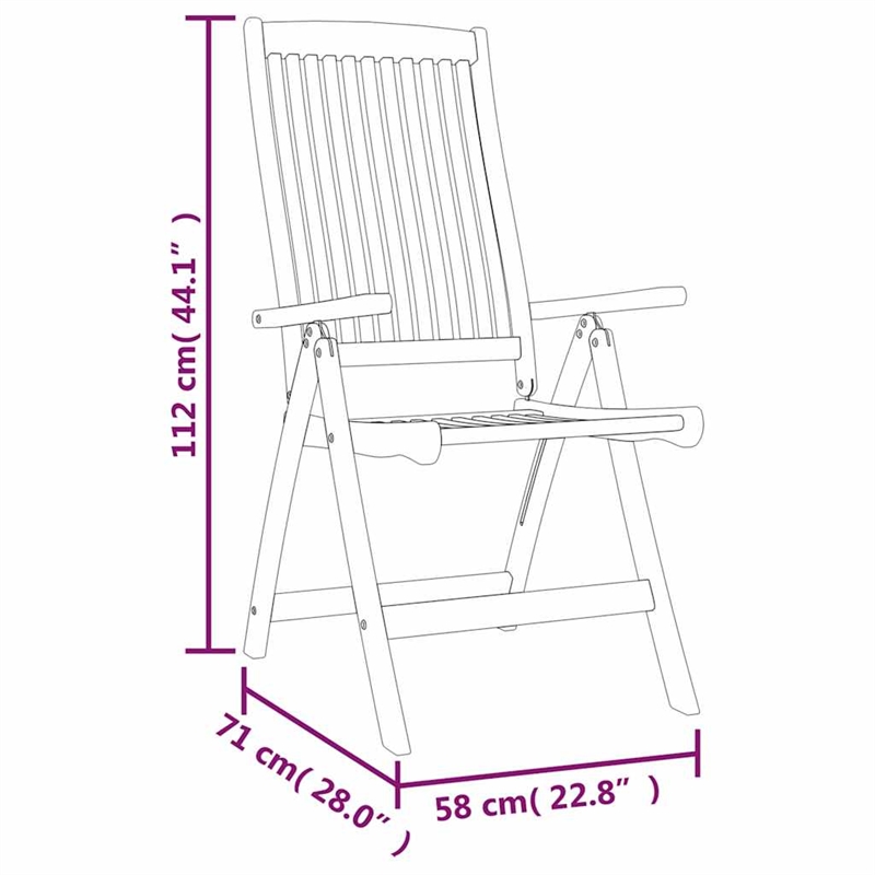 vidaXL Folding Patio Chairs 4 pcs Solid Wood Eucalyptus