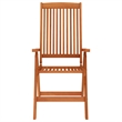 vidaXL Folding Patio Chairs 4 pcs Solid Wood Eucalyptus