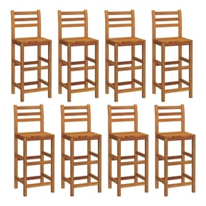 vidaXL Bar Stools 8 pcs Solid Wood Acacia