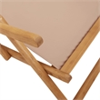 vidaXL Folding Beach Chairs 2 pcs Taupe Fabric and Solid Wood