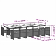 vidaXL 13 Piece Patio Dining Set with Cushions Black Poly Rattan