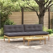 vidaXL Middle Sofa Unit Light Acacia and Dark Grey Acacia Wood
