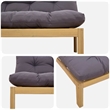 vidaXL Middle Sofa Unit Light Acacia and Dark Grey Acacia Wood