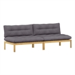vidaXL Middle Sofa Unit Light Acacia and Dark Grey Acacia Wood