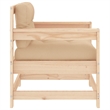 vidaXL Patio Chairs with Cushions 2 pcs Solid Wood Pine