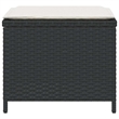 vidaXL Garden Stool Set of 4 Black (Stool)/Cream (Cushion)