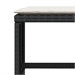 vidaXL Garden Stool Set of 4 Black (Stool)/Cream (Cushion)