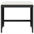 vidaXL Patio Stools with Cushions 4 pcs Black 15.7