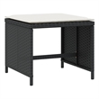 vidaXL Patio Stools with Cushions 4 pcs Black 15.7