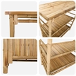vidaXL Outdoor Bar Table Natural 43.31 x 19.69 x 41.34 in Bamboo
