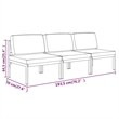 vidaXL 3-Seater Patio Sofa with Cushions Aluminum Anthracite