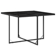 vidaXL 5 Piece Patio Dining Set with Cushions Black Poly Rattan
