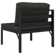 vidaXL 3 Piece Patio Sofa Set with Cushions Aluminum Anthracite