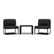 vidaXL 3 Piece Patio Sofa Set with Cushions Aluminum Anthracite