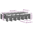 vidaXL 13 Piece Patio Dining Set with Cushions Black Poly Rattan