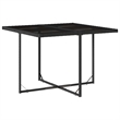 vidaXL 5 Piece Patio Dining Set with Cushions Black Poly Rattan