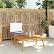 vidaXL 2 Piece Patio Lounge Set with Cushions Solid Acacia Wood