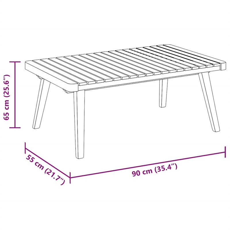 vidaXL 2 Piece Patio Lounge Set with Cushions Solid Acacia Wood