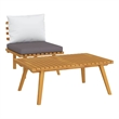 vidaXL 2 Piece Patio Lounge Set with Cushions Solid Acacia Wood