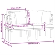 vidaXL 2-Seater Patio Sofa with Cushions Solid Acacia Wood