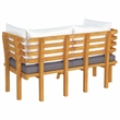 vidaXL 2-Seater Patio Sofa with Cushions Solid Acacia Wood