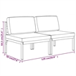vidaXL 2-Seater Patio Sofa with Cushions Aluminum Anthracite