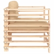 vidaXL Patio Chairs with Cushions 2 pcs Solid Wood Pine