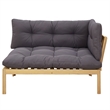 vidaXL Corner Sofa Unit Light Acacia and Dark Grey Acacia Wood