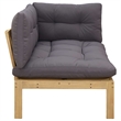 vidaXL Corner Sofa Unit Light Acacia and Dark Grey Acacia Wood