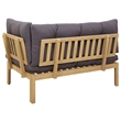 vidaXL Corner Sofa Unit Light Acacia and Dark Grey Acacia Wood