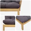 vidaXL Corner Sofa Unit Light Acacia and Dark Grey Acacia Wood