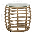 vidaXL 3 Piece Bistro Set Poly Rattan Oak