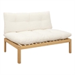 vidaXL Middle Sofa Unit Light Acacia and Cream White Acacia Wood