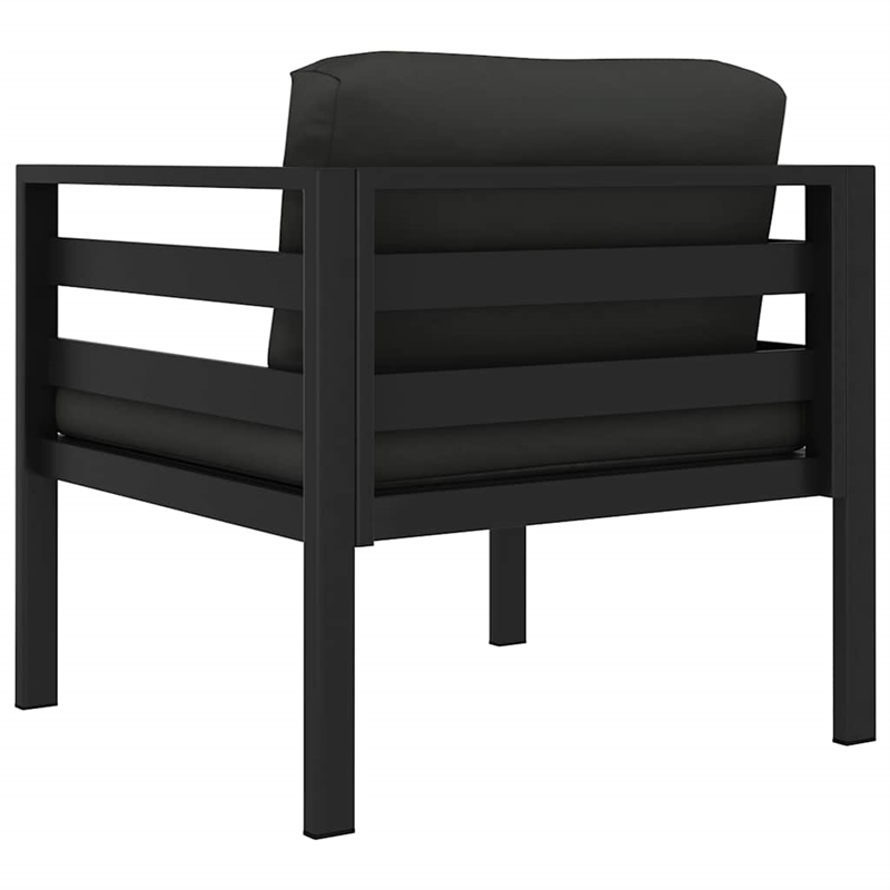 vidaXL Single Sofas 2 pcs with Cushions Aluminum Anthracite