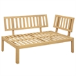 vidaXL Garden Pallet Sofa Units 2 Piece Light Brown and Cream White