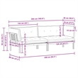 vidaXL Garden Pallet Sofa Units 2 Piece Natural and Dark Grey