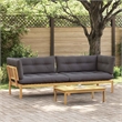 vidaXL Garden Pallet Sofa Units 2 Piece Light Brown and Dark Grey