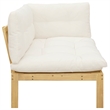 vidaXL Corner Sofa Unit Light Acacia and Cream White Acacia Wood