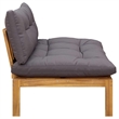 vidaXL Middle Sofa Unit Natural and Dark Grey Acacia Wood