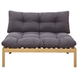 vidaXL Middle Sofa Unit Light Acacia and Dark Grey Acacia Wood