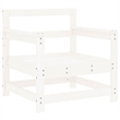 vidaXL Patio Chairs with Cushions 2 pcs White Solid Wood Pine