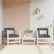 vidaXL Patio Chairs with Cushions 2 pcs White Solid Wood Pine