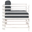 vidaXL Patio Chairs with Cushions 2 pcs White Solid Wood Pine