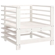vidaXL Patio Chairs with Cushions 2 pcs White Solid Wood Pine