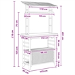 vidaXL Outdoor Bar Table Natural 43.3 x 19.7 x 82.7 in Bamboo