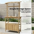 vidaXL Outdoor Bar Table Natural 43.3 x 19.7 x 82.7 in Bamboo
