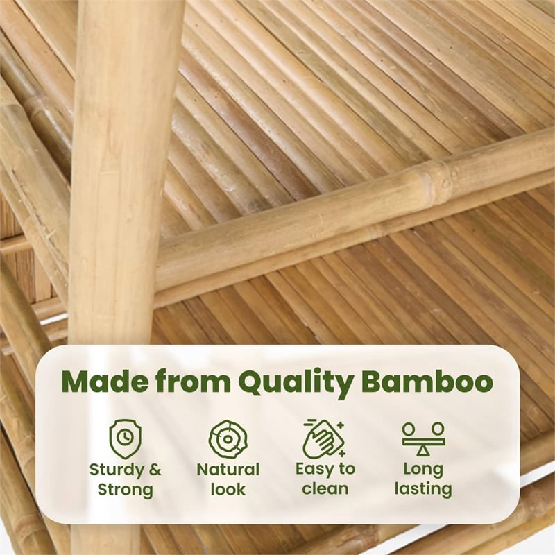 vidaXL Outdoor Bar Table Natural 43.3 x 19.7 x 82.7 in Bamboo